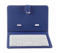 HEEPDD Couvercle de Boîtier à Bascule de Clavier sans Fil Portable, Clavier pour Téléphones, Plateau Magnétique Détachable, Idéal pour Les Utilisateurs iOS, Protection Contre Les Chocs (Blue)