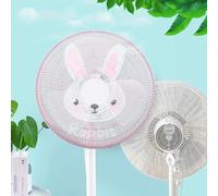 HEEPDD Couverture de Protection des Ventilateurs électriques pour le Ventilateur de piédestal: Maillage de Réseau de sécurité Souple et Lavable pour les Enfants et élégant Couvercle de sécurité à