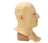 HEEPDD Couvre-visage de Vieil Homme en Latex D'Halloween, Couvre-chef Réaliste avec Bord en Silicone Ultra Fin pour Mascarade, Fête, Carnaval, Jeu de Rôle de Noël, Spectacle sur Scène (Couleur