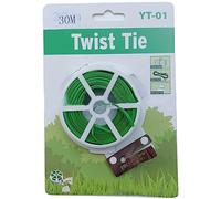 HEEPDD Cravate de Torsion en Plante, Fil de Fer en Plastique pour Le Support de Plante Fixe à Fleurs Bricolages, Cravate de Torsion Verte avec PP, Matériau de Fil de Fer, pour Le Jardinage, Les