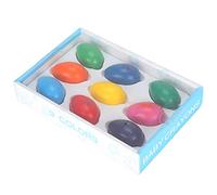 HEEPDD Crayons en Forme d'œuf 9 Pièces, Crayons à œufs, à Prise Facile avec Plateau de Rangement pour Fournitures Artistiques pour Tout-petits