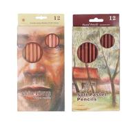 HEEPDD Crayons Pastel Doux, 24 Crayons D'art Solubles dans L'eau pour le Mélange D'ombrages de Croquis, avec des Couleurs Lisses et des Pigments Qui Ne Se Décolorent Pas, pour les