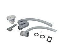 HEEPDD Crépine DE Vidange Drain d'évier DE SALLE DE Bain en Acier Inoxydable avec Couvercle en Silicone, Tuyau coudé en S, Protection contre les Débordements, étanche à l'eau Nan SALLE DE BAINS