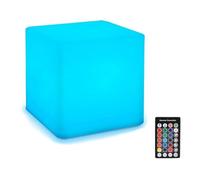 HEEPDD Cube Lumineux LED à intensité Variable, Lampe d'ambiance à Changement de Couleur avec Télécommande sans Fil, Lumière Ambiante Rechargeable de 6 Pouces pour les Espaces Familiaux et la (15 cm)