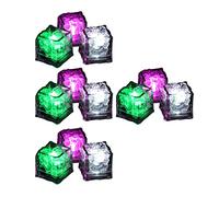 HEEPDD Cubes de Glaces à LED Multi-couleurs, Cubes de Glace en Plastique éclairage étanches pour les Barres et événements Festifs, éclairage Automatique, 2,7 X 2,7 X,6 Cm
