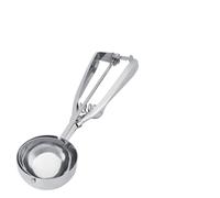 HEEPDD Cuillère à Glace en Acier Inoxydable, Poignée Ergonomique, Diamètre 4 Cm, Poli Miroir, Résistante à la Rouille, Longueur 21 Cm Nan Fournitures pour café et thé (6CM)