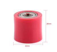 HEEPDD Curseur de Rouleau de Poulie de Chaîne 8 Mm 10 Mm, Roue de Tendeur de Chaîne d'entraînement, Ajusteurs de, Roue de Tendeur de, Roulements Robustes pour Motos, VTT, Dirt Pit Bikes, (Rouge