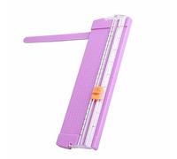 HEEPDD Cutter en Papier avec échelle Claire 5 Options de Couleurs Portables Conception Pliante Acier en Carbone pour Fabrication de Photos Étiquettes Scrapbooking Supplies 10,6 Pouces (PURPLE)