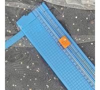 HEEPDD Cutter en Papier avec échelle Claire 5 Options de Couleurs Portables Conception Pliante Acier en Carbone pour Fabrication de Photos Étiquettes Scrapbooking Supplies 10,6 Pouces (bleu ciel)