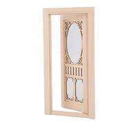 HEEPDD Décoration Miniature de Maison de Poupée, Mini Porte de Maison de Jouet, échelle 1:12, Meubles de de Poupée en Tilleul de Style Européen, Motifs Creux, Détails Réalistes pour Bricolage,