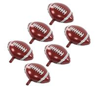 HEEPDD Décorations de Fête de Football 6 Pièces Ballons de Football, Papier d'aluminium Réutilisable Sûr Non Toxique Décorations de Fête de de Grande Taille pour Fête à Thème Sportif