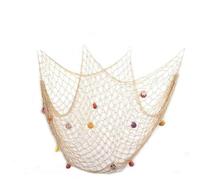 HEEPDD Décorations de Fête en Filet de Pêche pour Fête Pirate, Fête Hawaïenne, Accessoire de Fête en Résille en Coton sur Le Thème Nautique, Filet de Poisson de Style Méditerranéen avec