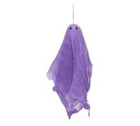 HEEPDD Décorations Fantômes Suspendues pour Halloween, Ornement Fantôme en Tissu avec Corde, Pendentif Effrayant pour Fête d'halloween Intérieure et Extérieure (Purple)