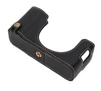 HEEPDD Demi-étui en Cuir pour Appareil Photo, Housse de Protection en PU, Conception Pratique pour Une Photographie Efficace et compatibilité avec X100V (Black)