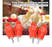 HEEPDD Dermes à Eau de Canard à Eau Automatique pour Boire et Manger des Boissons Durables pour Les Oiseaux Rouges + Argent 20pcs