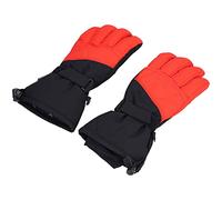 HEEPDD d'hiver pour écran Tactile, Coupe-Vent, Poignet Réglable, pour Le Ski, Le Camping, Le Froid, Isolation Thermique, Antidérapants, 220 G, Noir et Rouge (M)