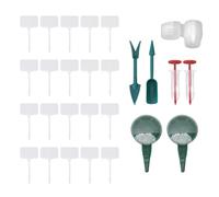HEEPDD Dispensateur de Semis à Main, 5 Outils Manuel de Fichier avec Boîtes de Rangement pour Les Fleurs de Légumes, Kit de Jardinière Portable en Plastique, équipement de Plantation
