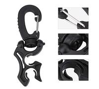 HEEPDD Double BCD Pouper de Tuyau de Plongée Support pour Tuyaux à Basse Pression avec Boucle à Crochet Instantanée pour équipement de Plongée Matériau Noir (Black)