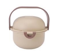 HEEPDD Double Bol à Chiens Portable Bol de Nourriture et D'Eau pour Animaux de Compagnie Pliable, Aliment et Eau Pliables 2 en 1 avec Base en Acier Inoxydable, pour Voyager, Camping, (Couleur abricot)