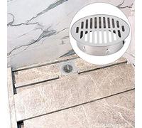 HEEPDD Drain de Sol en Acier Inoxydable, Grille de Drainage Ronde Haute capacité pour Terrasse Extérieure, Terrasse de Toit, Conception Anti-colmatage avec Pince Réglable (160 Bouche Plate)
