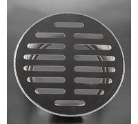 HEEPDD Drain de Sol en Acier Inoxydable, Grille de Drainage Ronde Haute capacité pour Terrasse Extérieure, Terrasse de Toit, Conception Anti-colmatage avec Pince Réglable (110 Bouche Plate)