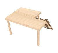 HEEPDD Échelle d'exercice pour Hamster, Plateforme d'escalade en Bois à Deux Couches, Idéale pour Les Hamsters et Les Petits Animaux de Compagnie