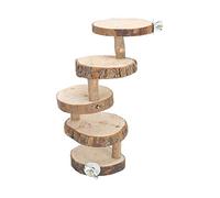 HEEPDD Échelle pour Hamster, Escaliers d'escalade en Bois à 5 Niveaux pour Petits Animaux de Compagnie, Jouet Idéal pour Hamsters et Cochons d'Inde, Construction en Bois Naturel, 10,2 X 3,1 Pouces