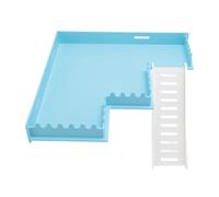 HEEPDD Échelle pour Hamster, Jouet d'escalade de sécurité, Rehausseur D'Espace Réglable, Espace de Repos avec Zone de Couchage et Gamelles pour Petits Animaux (Type M)