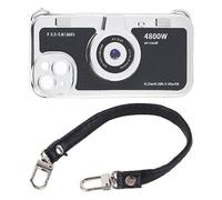 HEEPDD Élégante boîte de téléphone avec appareil photo vintage 3D, étui pour appareil photo mignon TPU avec cordon, pour hommes, garçons, filles, compatible avec découpes précises tous les ports, #214