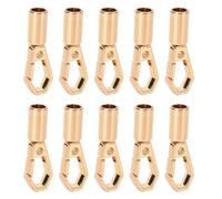 HEEPDD Embouts de Cordon, Accessoires Décoratifs en Alliage de Zinc pour la Fabrication de Bijoux avec 10 Ensembles de Crochets et de Vis en Forme de Cloche, Idéaux pour l'artisanat et le Matériel