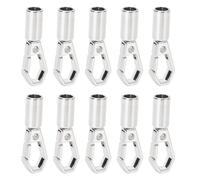 HEEPDD Embouts de Cordon, Accessoires Décoratifs en Alliage de Zinc pour la Fabrication de Bijoux avec 10 Ensembles de Crochets et de Vis en Forme de Cloche, Idéaux pour l'artisanat et le Matériel