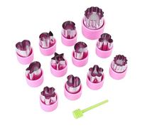 HEEPDD Emporte-pièces Moule à Biscuits Outils de Cuisson pour Pâte Fruits Légumes avec 1 Tige de Démoulage pour les Amateurs de Pâtisserie Cuisiniers Innovants Ensemble d'Emporte-pièces en Acier