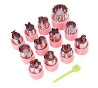 HEEPDD Emporte-pièces Moule à Biscuits Outils de Cuisson pour Pâte Fruits Légumes avec 1 Tige de Démoulage pour les Amateurs de Pâtisserie Cuisiniers Innovants Ensemble d'Emporte-pièces en Acier