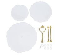HEEPDD En Silicone En Résine, Support de Gâteau à 3 Niveaux Résine Bricolage de Irrégulière pour Faire du Bricolage à Cupcak