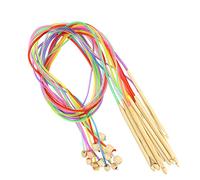 HEEPDD Ensemble d'Aiguilles Circulaires en Bambou, 12 Aiguilles à Tricoter à Double Pointe, Câble de 120 Cm, Parfait pour les Travaux Manuels d'écharpes et de Pulls, Outils et Accessoires de