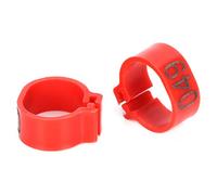 HEEPDD Ensemble d'Anneaux de Pattes d'oiseaux, Bandes en Plastique Multicolores pour Pigeons, Anneaux à Clamp/Holder de 10mm pour Oiseaux Adultes, Idéaux pour Les Pigeons Voyageurs (Bague Rouge