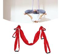 HEEPDD Ensemble de Balançoire de Yoga Aérien, Coton Polyester, Longueur Réglable, Améliore la flexibilité, Hamac de Yoga Aérien, Trapèze de à Fort Soulagement pour l'exercice (Rouge)