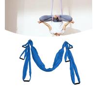 HEEPDD Ensemble de Balançoire de Yoga Aérien, Coton Polyester, Longueur Réglable, Améliore la flexibilité, Hamac de Yoga Aérien, Trapèze de à Fort Soulagement pour l'exercice (Blue)