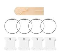 HEEPDD Ensemble de Canettes de Fil en Plastique, 100 Cartes avec Bobineuse Manuelle, Anneaux de Maintien, Outil d'organisation du Fil à Broder au Point de Croix