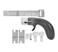 HEEPDD Ensemble de Coupe-Sangle en Cuir, Coupe-courroie de Sangle de Bande en Cuir pour Outil de Coupe de Fabrication Maison en Cuir avec Poignée en Aluminium