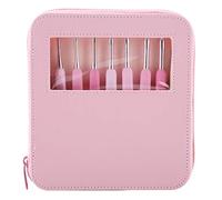 HEEPDD Ensemble de Crochets de Couleur Dégradée, 9 Pièces avec Poignée Souple, 2.5mm à 6mm, Comprend des Ciseaux et un Sac en PU pour l'artisanat du Fil