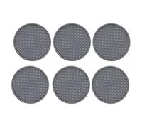 HEEPDD Ensemble de Dessous de Verre en Silicone Résistant à la Chaleur, Antidérapant et Flexible avec Support pour la Cuisine à Domicile Ensemble de Dessous de Verre en Silicone Résistant à la (Grey)