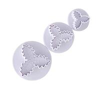 HEEPDD Ensemble de -feuilles de Houx pour Décoration de Gâteaux, Plastique de qualité Alimentaire, Léger, Facile à Bricoler, Parfait pour la Pâtisserie et le Divertissement à Domicile (Comme montré)