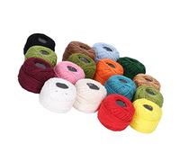HEEPDD Ensemble de Fils de Broderie, 16pcs Crochet Thread Rich Rich Couleur Lumineuse Haute Application Largeur Crochet Cotton Nan