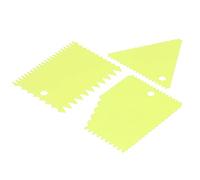 HEEPDD Ensemble de Grattoir à Crème pour Gâteau, Spatule Alimentaire, 3 Pièces en Plastique Plus Lisse pour la Décoration de Pâtisserie, Produits de Boulangerie (GREEN)