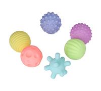 HEEPDD Ensemble de Jouets de Balle Texturée, Balles Sensorielles à Pression Douce pour Le Développement de la motricité Fine avec 6 Textures Uniques Multicolores pour Les Nourrissons, Les (Couleur