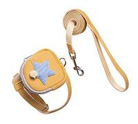 HEEPDD Ensemble de Laisse de Harnais pour Animaux de Compagnie, Gilet de Chat en Nylon Confortable avec Sangles Réglables, Design Mignon pour Chiens et Chats Pendant Les Aventures en Plein Air (M