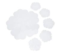 HEEPDD Ensemble de Moules en Résine, Motif de Fleurs 3D en Silicone Souple, Décoration d'intérieur, Plateau de 13,8 X 0,35 Pouces et Moules de Dessous de Verre de 4,7 X 0,35 Pouces pour Tapis de