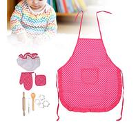 HEEPDD Ensemble de Pâtisserie pour Enfants, 11 Pièces, Jouets de Cuisine en Bois avec Tablier, Toque de Chef, Accessoires de Cuisine pour Jeux de Rôle pour Garçons et Filles, Tout-Petits à Partir de