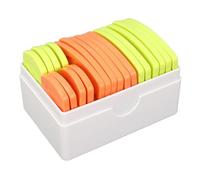 HEEPDD Ensemble de Peignes de Blocage en Tricot, 40 épingles en Acier Inoxydable, Orange et Jaune, pour Tricot et Crochet, 20 Peignes avec Boîte de Rangement